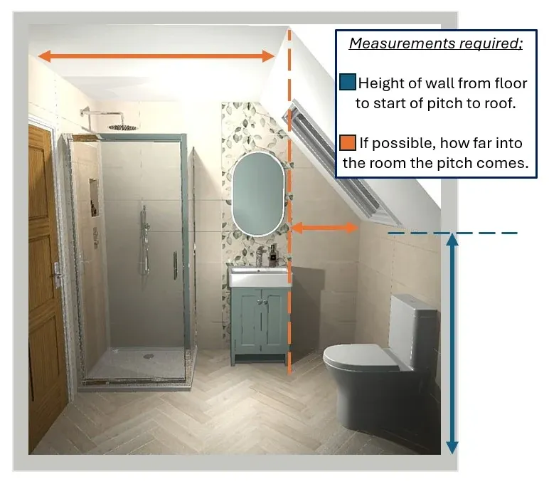 Bathroom measuring guide 2  Pitched roof.webp